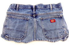 Apron Cut-off Handmade Dickies Blue Denim Size 35" Waist Appx Server/Waitress