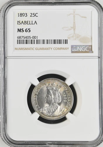 1893 P Classic Commemorative World's Columbian Exposition, Isabella Quarter NGC 