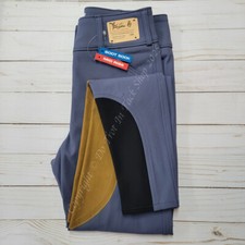 Tailored Sportsman Vintage Trophy Hunter Sock Bottom Breeches FZ Periwinkle/Tan