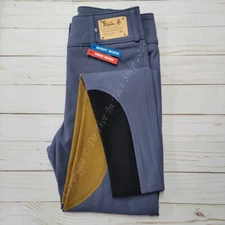 Tailored Sportsman Vintage Trophy Hunter Sock Bottom Breeches FZ Periwinkle/Tan