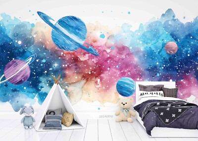 3D Planet Starry Sky Space Wallpaper Wall Murals Removable Wallpaper 3