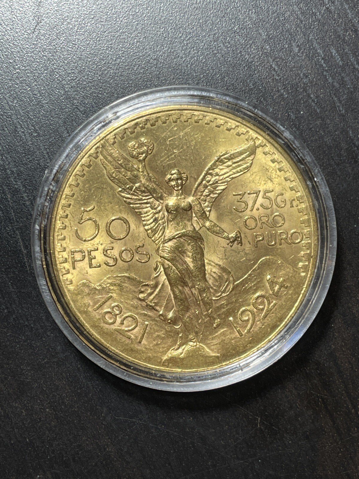 1924 Mexico Gold 50 Pesos Mexican Gold Coin 50 Peso Oro Puro 37.5