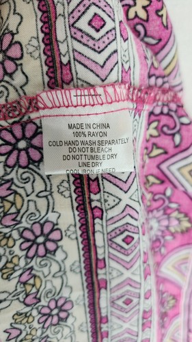 willow tree dress pink floral midi size 12 boho soft girl pretty costal relaxed - Picture 15 of 15