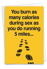 1 Funny Birthday Card with Envelope - Five Miles 9994