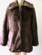 Boutique Forever Brown Faux Fur Coat Size M - New