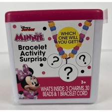 Disney Minnie Mouse Bracelet Activity Surprise Box Craft Kit Charms Beads Cord