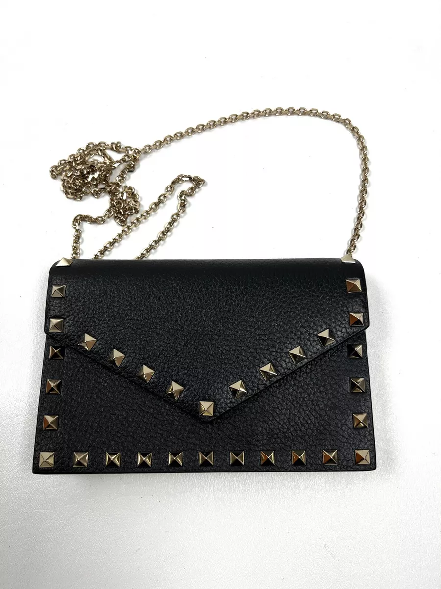 #347 Valentino Rockstud Envelope Chain Crossbody Bag RETAIL $1295