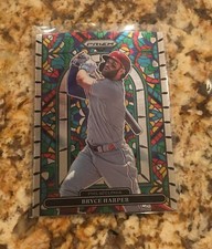 BRYCE HARPER 2022 PANINI PRIZM RARE STAINED GLASS INSERT #SG-4 PHILLIES 🔥🔥