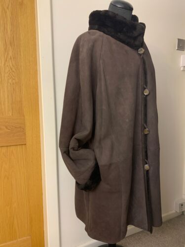Higgs vera pelliccia di pecora cappotto shearling giacca Toscana L UK14 US10 EU42 - Foto 9 di 20