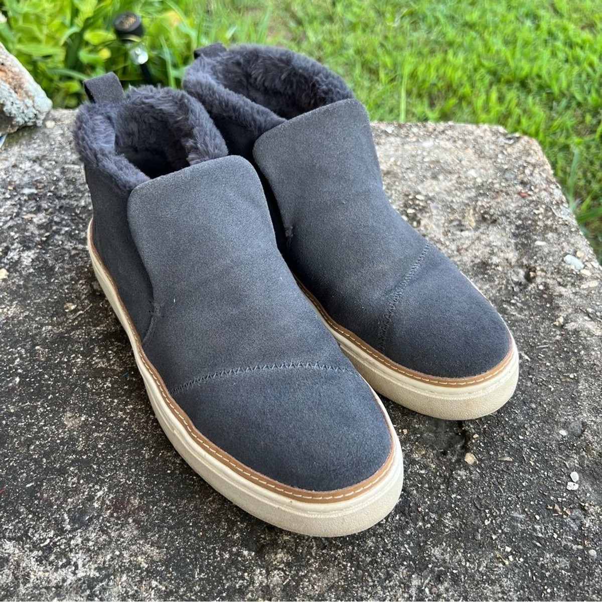 Boots Toms Paxton Leather Toms Paxton Gray Bootie Ankle Boots
