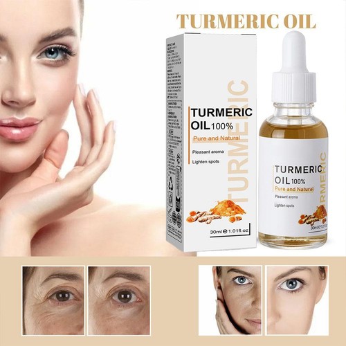 Face Serum Turmeric Oil For Dark Spots Reduce Pure Turmeric Oils. Natural G U6Q3