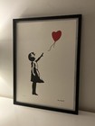 banksy lithograph with certificate and framed