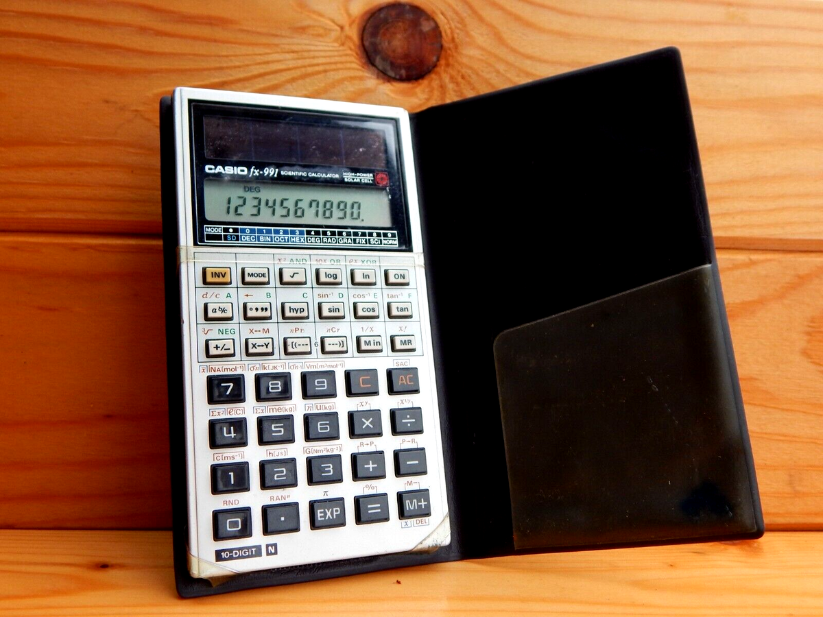 Vintage CASIO fx-991 Scientific Calculator High Power Solar Cell