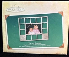 ‘Tis the Season! Hallmark Keepsake Die Cast Metal Pict Frame Holds 12 Miniatures