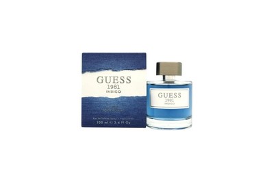 Guess 1981 Indigo Eau de Toilette Men Woody Aromatic Scent 3.4 oz Spray