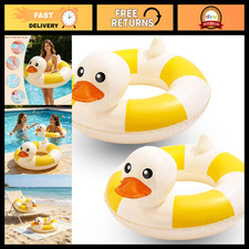 2-Pack Inflatable Pool Floaties - Fun Summer Swim Rings, Party Decor, Raft Loung