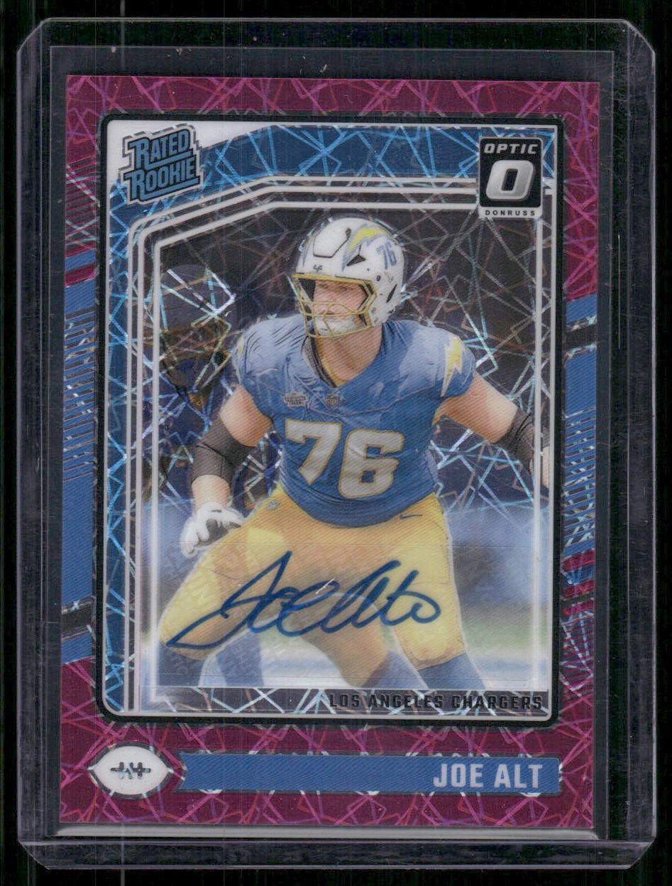 2024 Donruss Optic #254 Joe Alt Rated Rookies Autographs Pink Velocity #/50