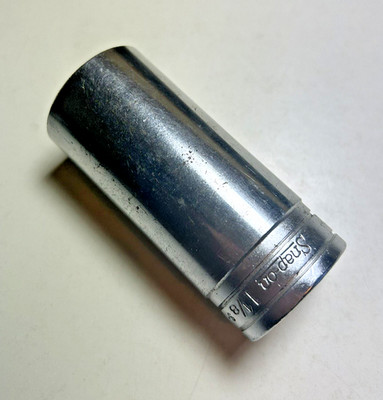 Vintage Snap-on Werkzeuge 1-1/8 Zoll SAE Tiefbrunnen Steckschlüssel 1/2 Zoll Antrieb 12-Punkt S361 Hergestellt in den USA