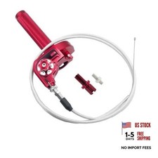 Motorcycle Throttle Grip 7/8" 22mm CNC Aluminum Quick Twister with Throttle Red