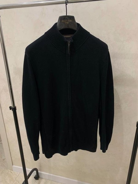 Men Manor Sweater Black Cotton 40 /L / 48