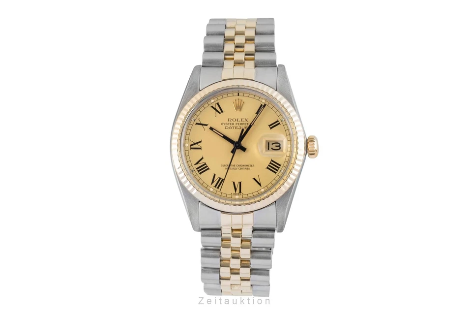 Rolex Datejust 36 Buckley Dial Oyster Perpetual acier or automatique réf. 16013 - Photo 1/4