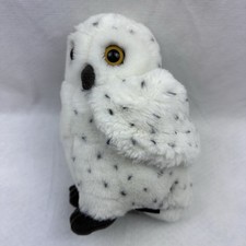 FAO Schwarz 10 Inch Plush Realistic Owl Stuffed Animal White