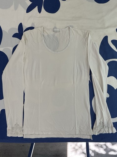 Dries Van Noten, T-SHIRT VINTAGE ANNI 90 DRIES VAN NOTEN MANICA LUNGA COTONE SOTTILE PICCOLA