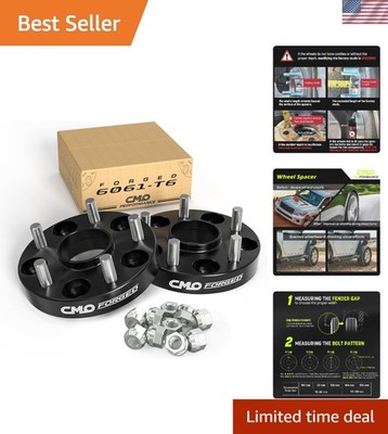25mm Black Hubcentric Wheel Spacers for 5x114.3 - Upgrade Handling & Style
