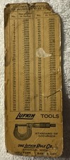 1 The Lufkin Tools Machinist Chart Card for Decimal Equivalents of Drills vtg