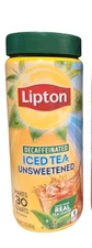 Lipton Unsweetened DECAF Iced Tea Mix Makes 30 Quarts 3 oz Glass Jar Sealed