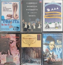 Job Lot 6 Classical Cassettes Halle LSO Strauss Carreras Domingo Pavarotti RPO