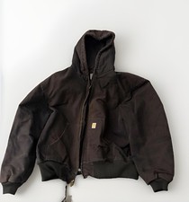 Carhartt USA Made J140-BLK Quilted Flannel-Lined Duck Active Jacket