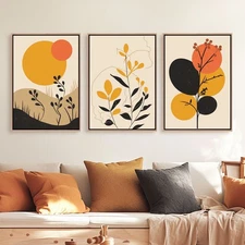 Hand-painted Oil Painting 3 Panel Creativity Wall Art Illustration unframed #043