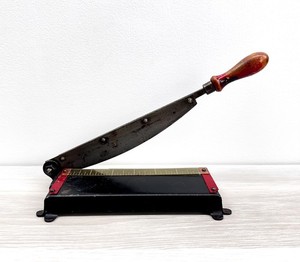 VTG 6" Guillotine Paper Cutter Trimmer Made in Germany Mini Metal Office Tool