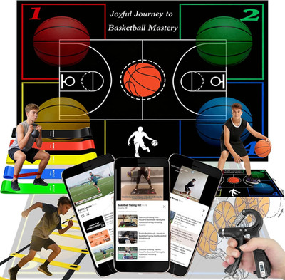 Basketball Training Equipment, Agility Footwork Training Mat, Dribble Trainer, B