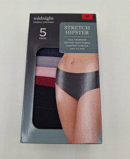 Carole Hochman Women's Stretch Hipster 5-Pack Midnight, Size: Medium, New