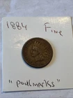 1884 Indian Head Cent Penny ~ VF VERY FINE ~ US Coin Collectible