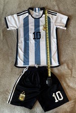 Leo Messi Argentina Youth Kit Size 26 Jersey & Shorts Not Authentic USED