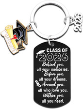 2026 Graduation Gifts for Him Her - Class of 2026 Graduation Keychain, Inspirati
