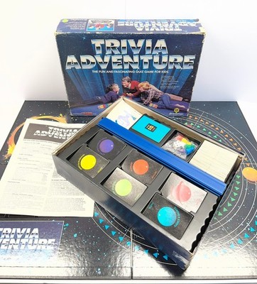 Pressman Vintage 1983 Retro Trivia Adventure Board Game-Full Complete 1983