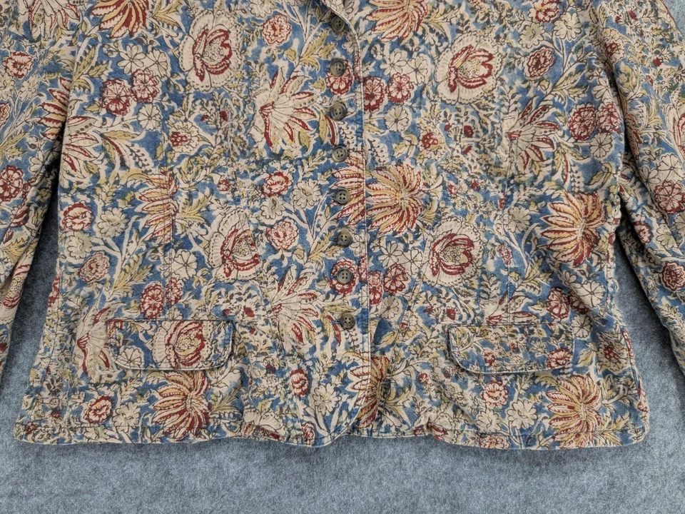 Polo Jeans Company Jacket Womens XL Floral Print Boho India Lightweight Casual - Image 3 of 4