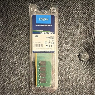 Crucial 16GB DDR4-3200 UDIMM Unbuffered Desktop RAM CL22 1.2V 288-Pin