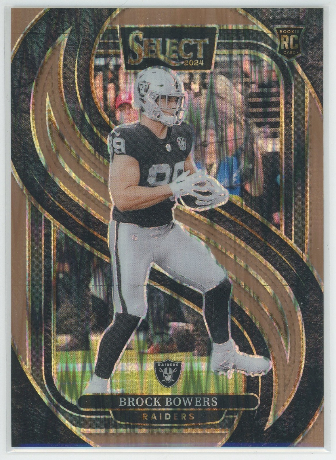 Brock Bowers - 2024 - Select Premier Level Copper Shock Prizm No. 118 /299 0093