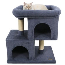 25.5  Cat Tree w/2 Large Condo Padded Top Perch Sisal Scratching Posts for Cats
