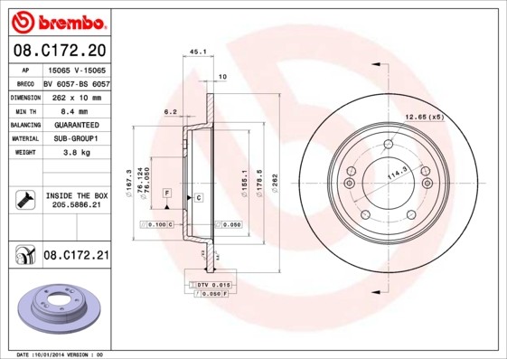 Brembo Bremsscheiben Ø262 + BelÄGe Vorne & Hinten FÜR Hyundai Veloster FS I30-image