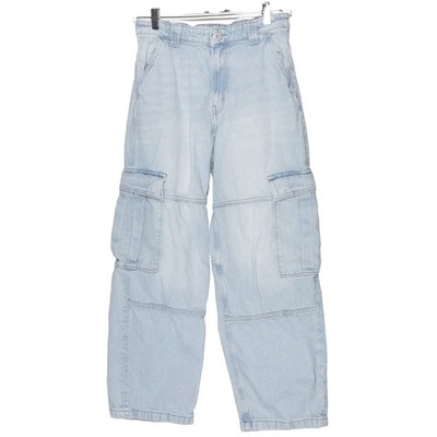 H&M, Cargohose, Größe: 164, BAGGY ADJUSTABLE WAIST, Blau, Baumwolle #L3J