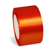 2 x 25 Yards Red Satin Ribbon, Solid Fabric, Large, Cutting Ceremony, Sash