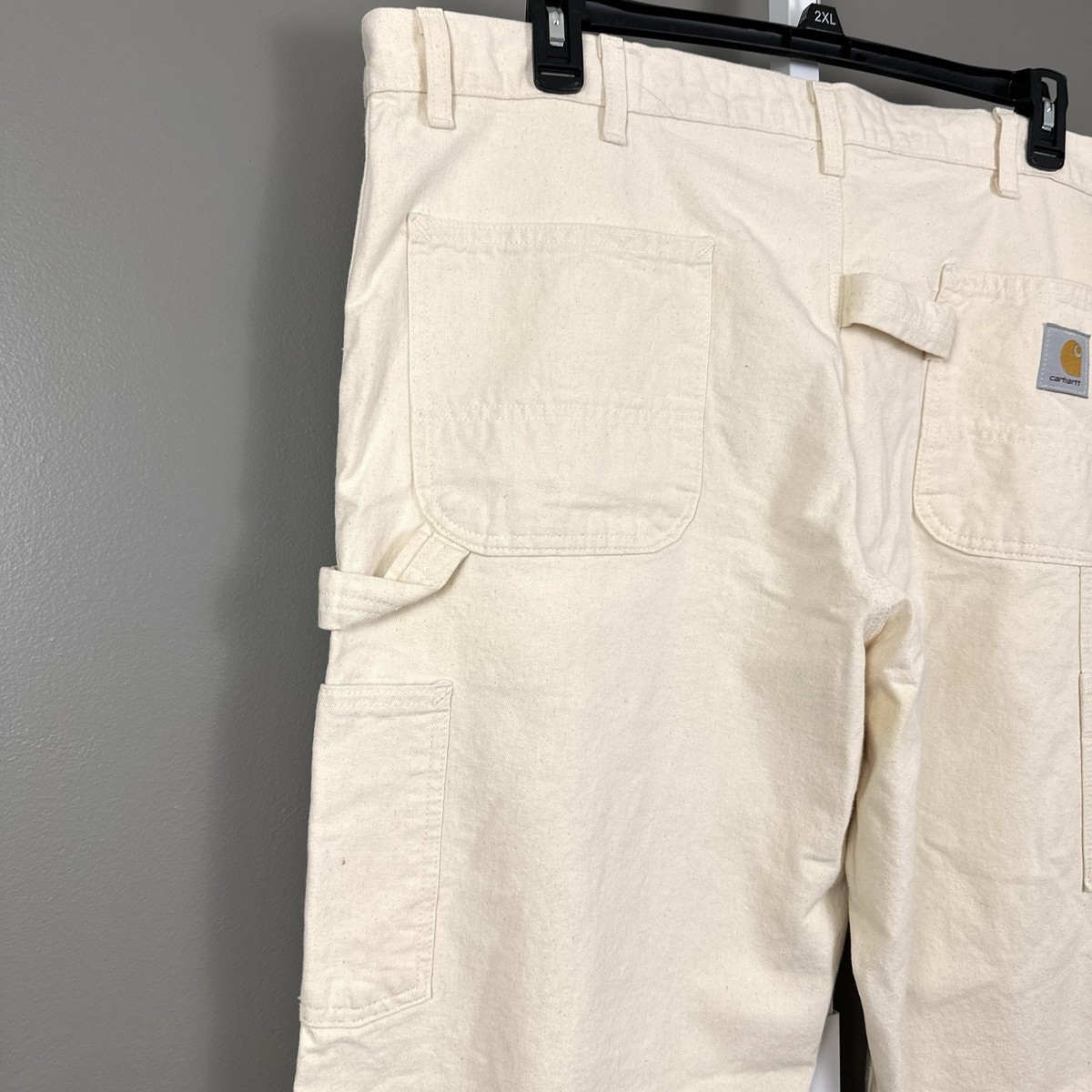 Vintage Carhartt Pants Men 44x32 Drill Painter Carpenter B05 NAT