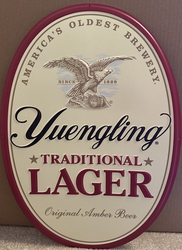 BRAND NEW Yuengling Brewery Traditional Lager Metal Beer Tin Tacker Sign 22x16