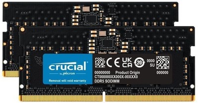Crucial DDR5 RAM 32GB Kit (2x16GB) 4800MHz SODIMM, Arbeitsspeicher für Laptop